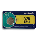 Pkg/5 Type LR44 MuRata Alkaline Battery Tear Strip
