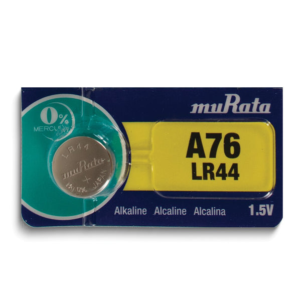 Pkg/5 Type LR44 MuRata Alkaline Battery Tear Strip