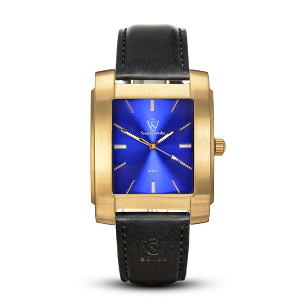 SQUARE MEN'S WATCH - LEGACY C Brushed gold - Blue dial