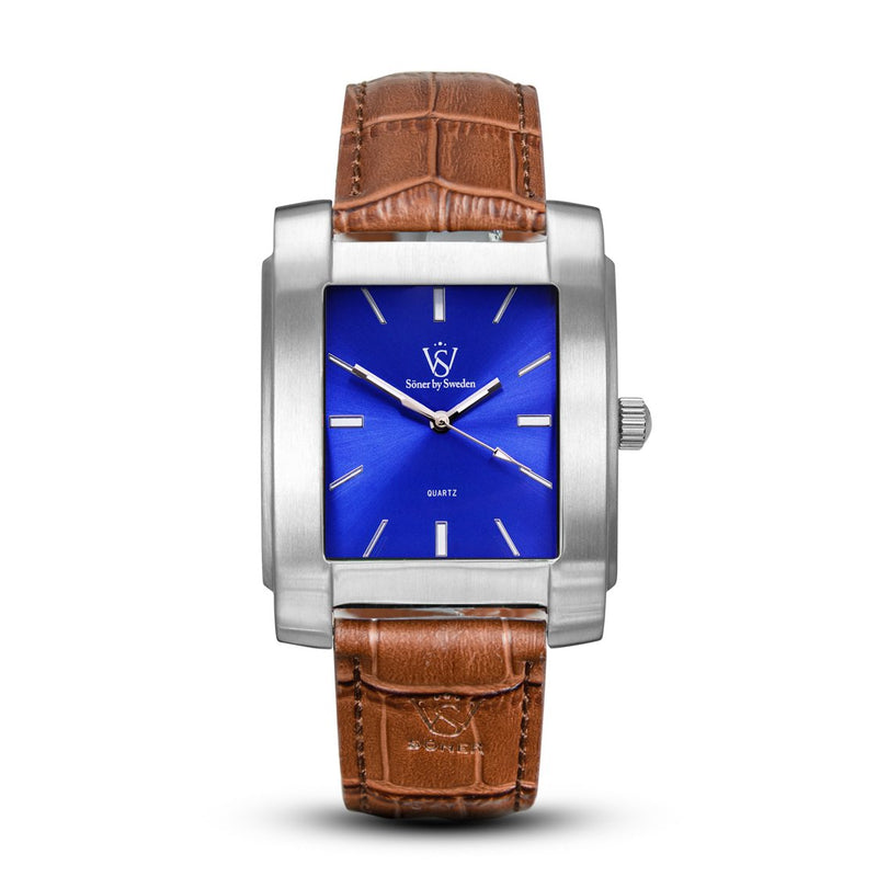 SQUARE MEN'S WATCH - LEGACY G Brushed steel - Blue dial