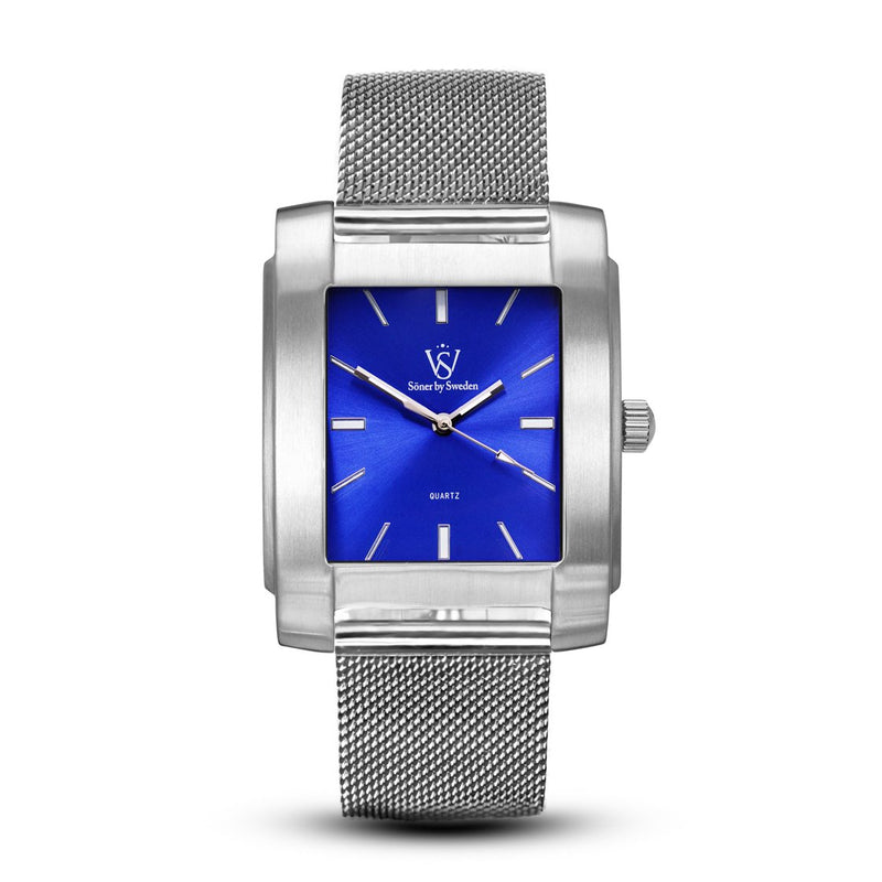 SQUARE MEN'S WATCH - LEGACY G Brushed steel - Blue dial