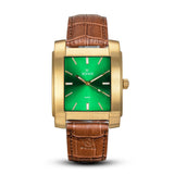 SQUARE MEN'S WATCH - LEGACY L Brushed gold - Green dial