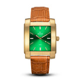 SQUARE MEN'S WATCH - LEGACY L Brushed gold - Green dial