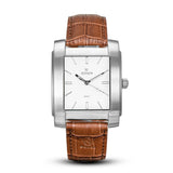 SQUARE MEN'S WATCH - LEGACY J Brushed steel - White dial