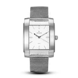 SQUARE MEN'S WATCH - LEGACY J Brushed steel - White dial