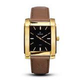 SQUARE MEN'S WATCH - LEGACY O Polished gold - Black dial
