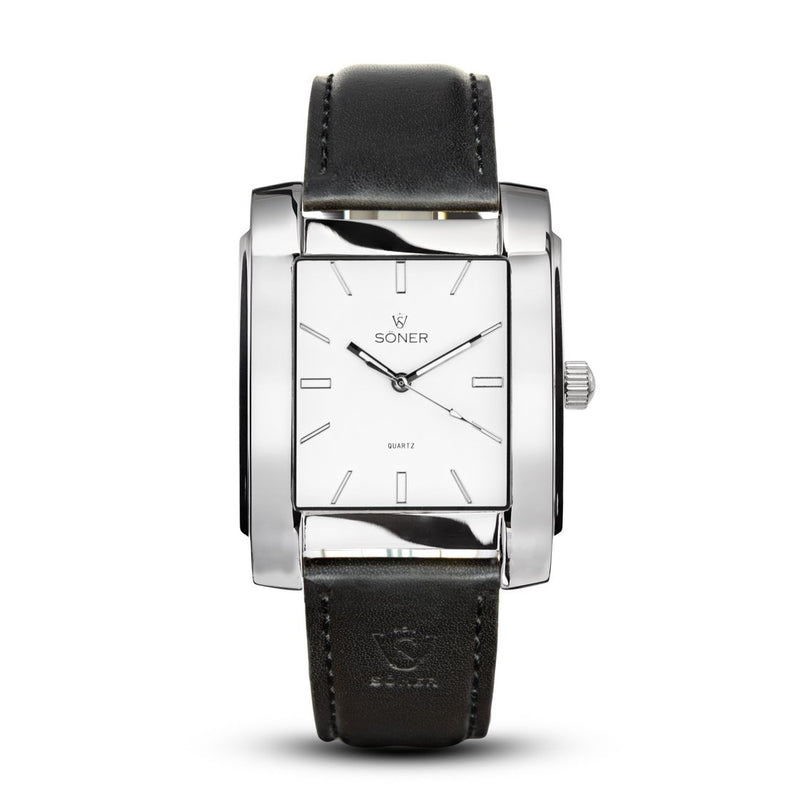 SQUARE MEN'S WATCH - LEGACY Q Polished steel - White dial