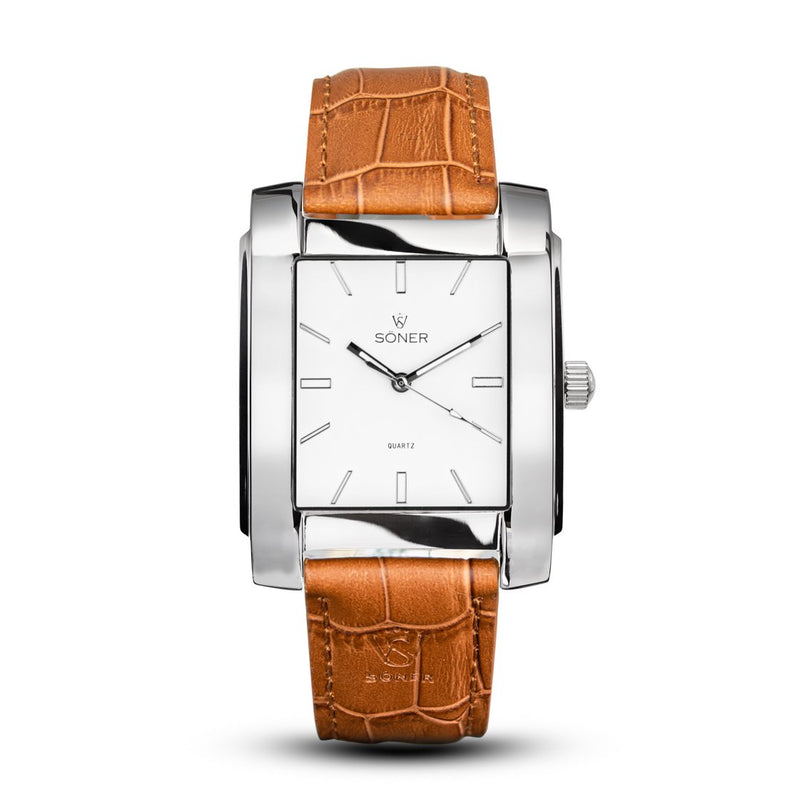 SQUARE MEN'S WATCH - LEGACY Q Polished steel - White dial