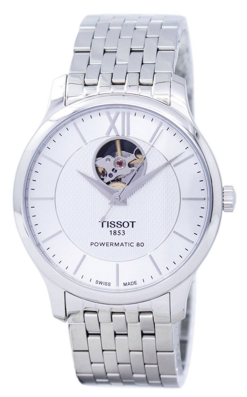 Tissot T-Classic Tradition Powermatic 80 Open Heart T063.907.11.038.00 T0639071103800 Men's Watch