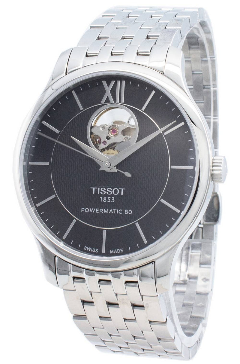 Tissot Tradition Powermatic 80 T063.907.11.058.00 T0639071105800 Automatic Open Heart Men's Watch