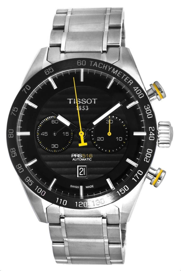 Tissot PRS 516 Chronograph Black Dial Automatic T100.427.11.051.00 T1004271105100 100M Men's Watch