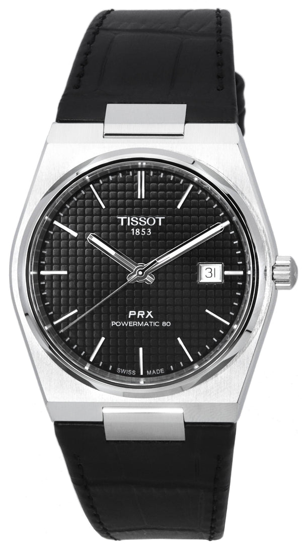 Tissot PRX T-Classic Powermatic 80 Black Dial T137.407.16.051.00 T1374071605100 100M Men's Watch