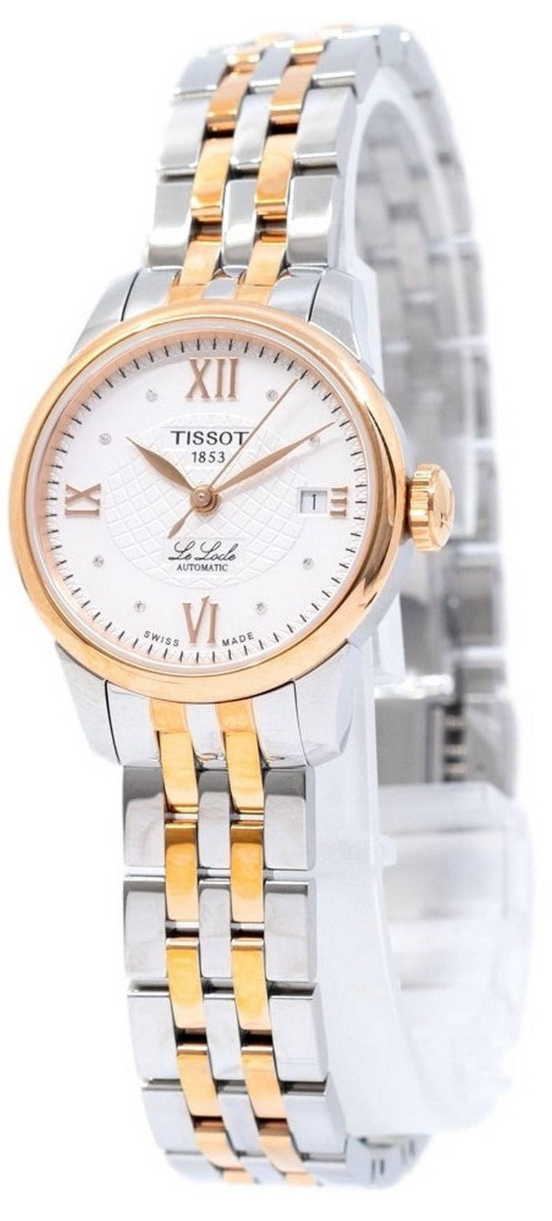 Tissot T-Classic Le Locle Diamond Accents Silver Dial Automatic T41.2.183.16 T41218316 Women's Watch