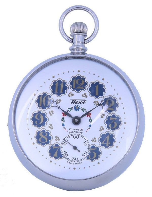 Tissot T-Pocket White Dial Mechanical T82.6.611.42 T82661142 Unisex Pocket Watch