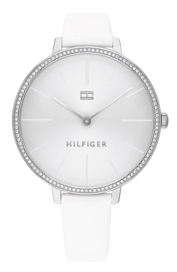 Tommy Hilfiger Kelly Silver Dial Leather Strap Quartz 1782109 Women's Watch