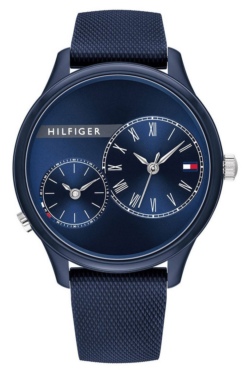 Tommy Hilfiger Meg Blue Dial Silicon Strap Quartz 1782146 Women's Watch