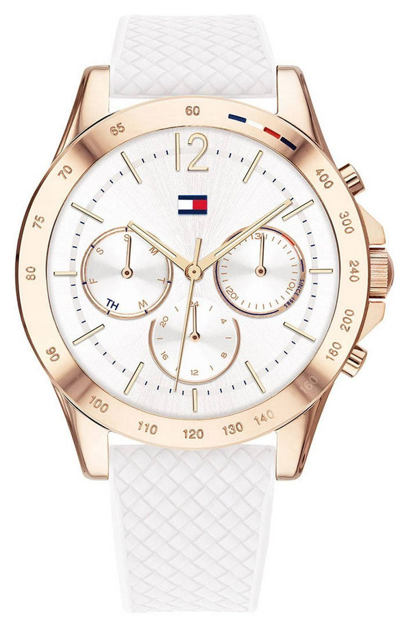 Tommy Hilfiger Haven White Dial Silicon Strap Quartz 1782199 Women's Watch