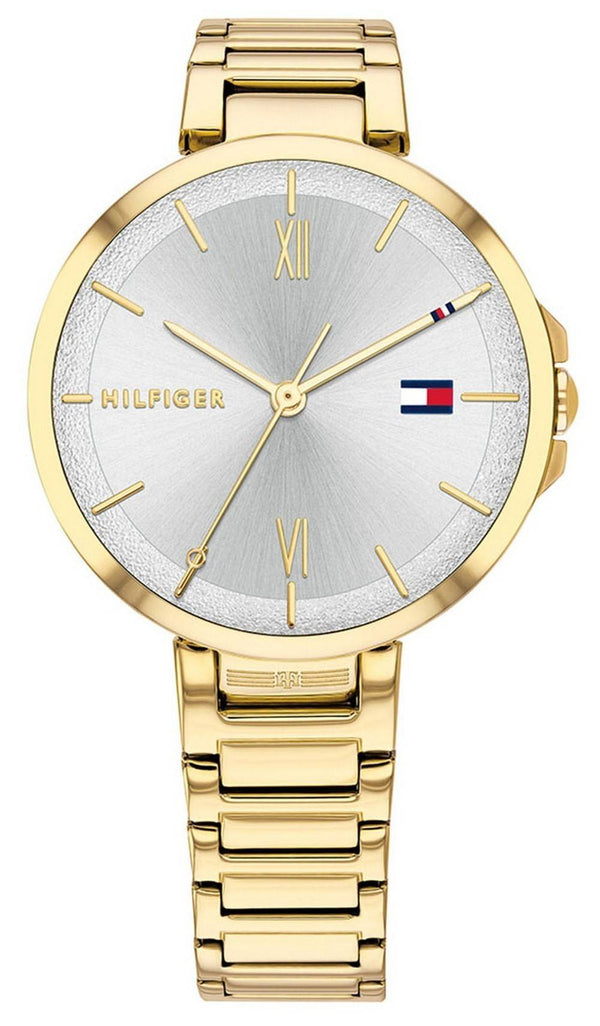 Tommy Hilfiger Reade Silver Dial Gold Tone Stainless Steel Quartz 1782207 Women's Watch