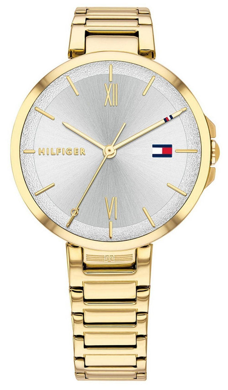 Tommy Hilfiger Reade Silver Dial Gold Tone Stainless Steel Quartz 1782207 Women's Watch