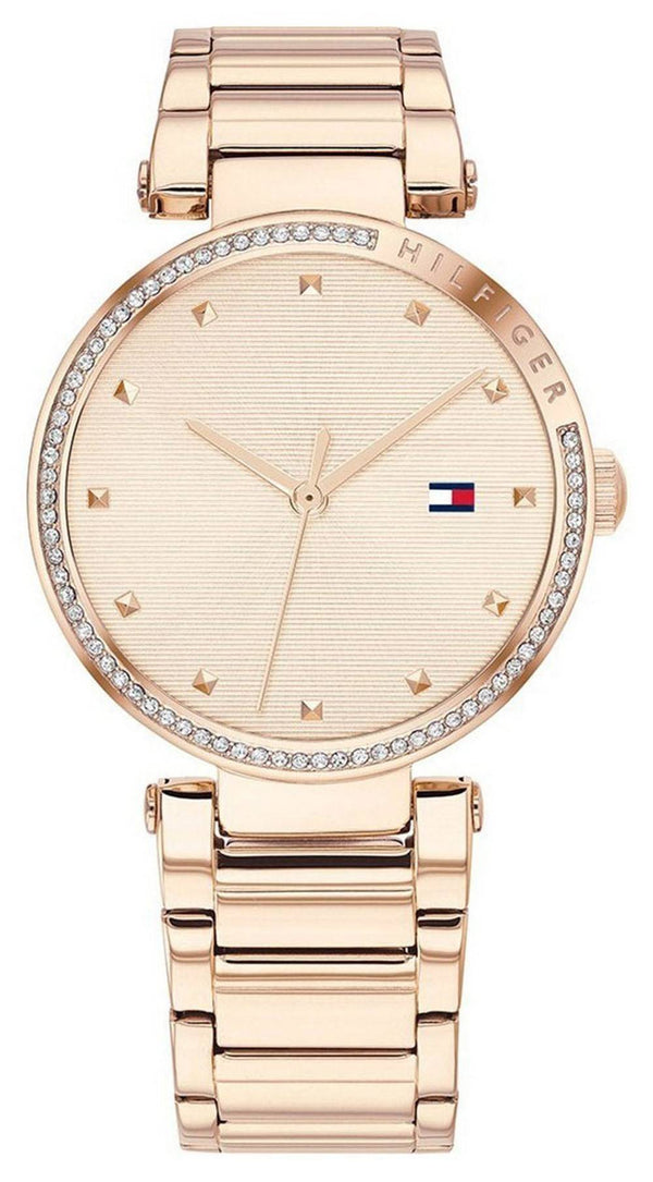 Tommy Hilfiger Lynn Crystal Accents Rose Gold Tone Stainless Steel Quartz 1782237 Women's Watch