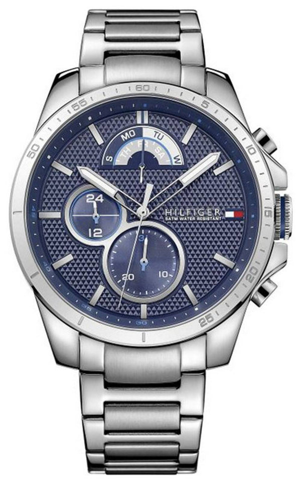 Tommy Hilfiger Decker Blue Dial Stainless Steel Quartz 1791348 Men's Watch