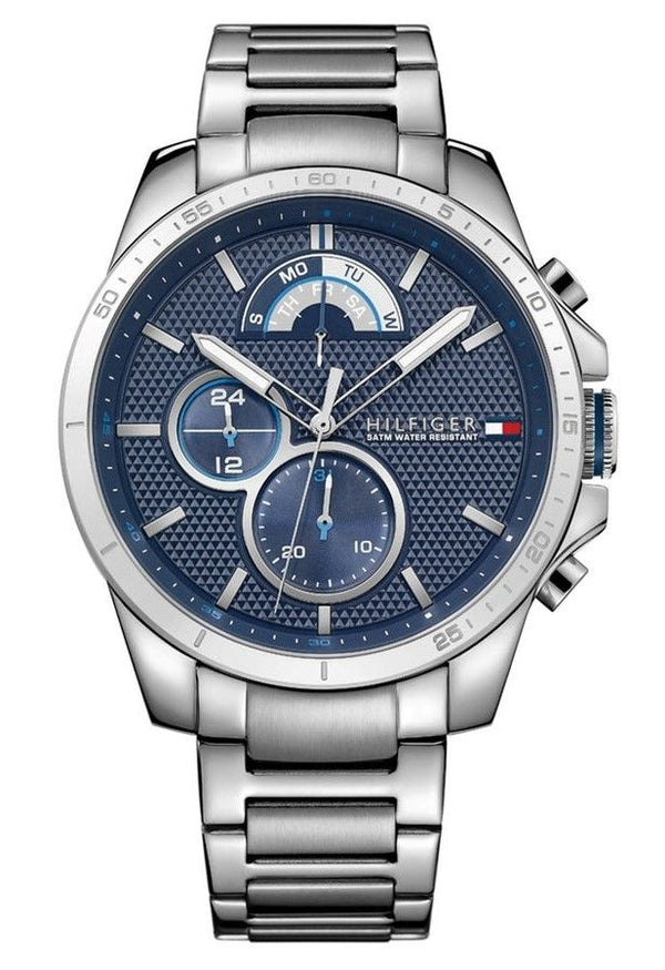 Tommy Hilfiger Decker Blue Dial Stainless Steel Quartz 1791348 Men's Watch