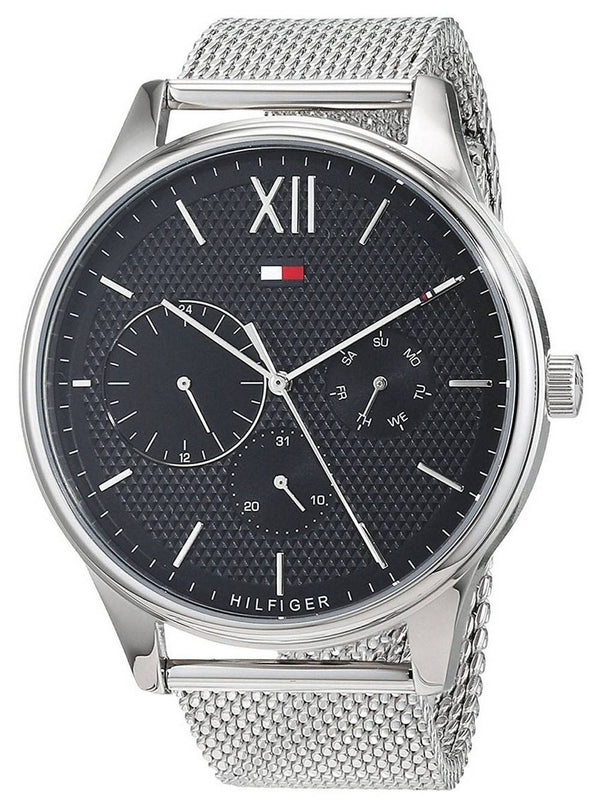 Tommy Hilfiger Damon Black Dial Stainless Steel Quartz 1791415 Men's Watch