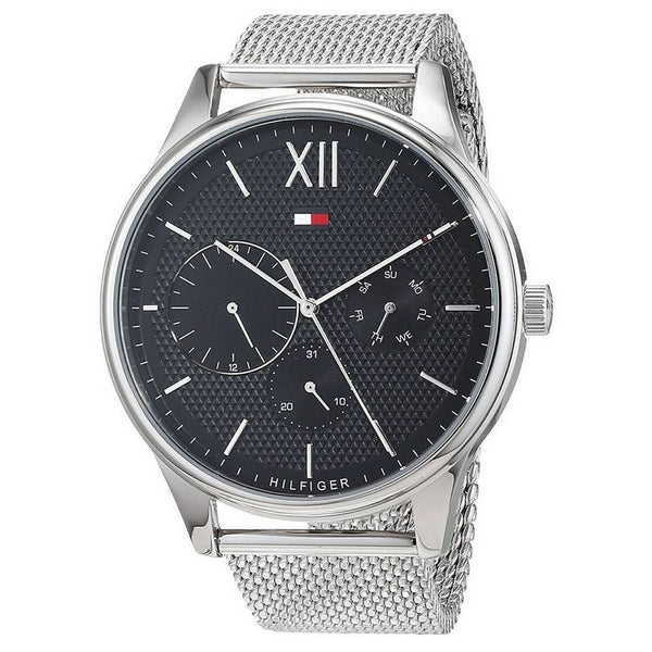 Tommy Hilfiger Damon Black Dial Stainless Steel Quartz 1791415 Men's Watch