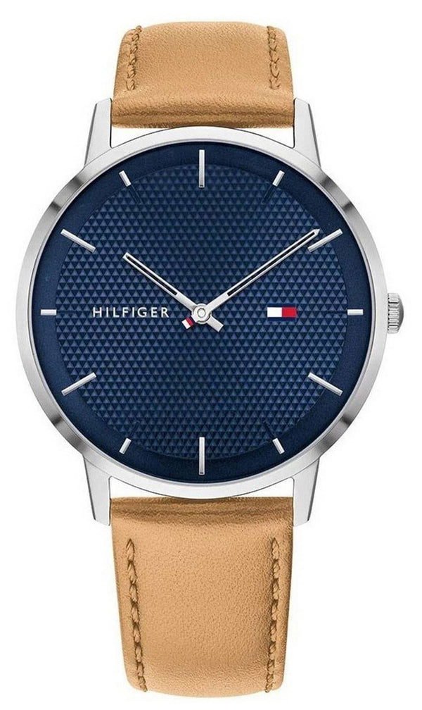 Tommy Hilfiger James Blue Dial Leather Strap Quartz 1791652 Men's Watch