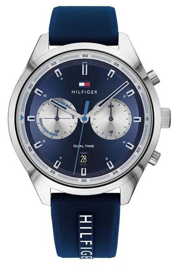 Tommy Hilfiger Bennett Blue Dial Silicon Strap Quartz 1791781 Men's Watch