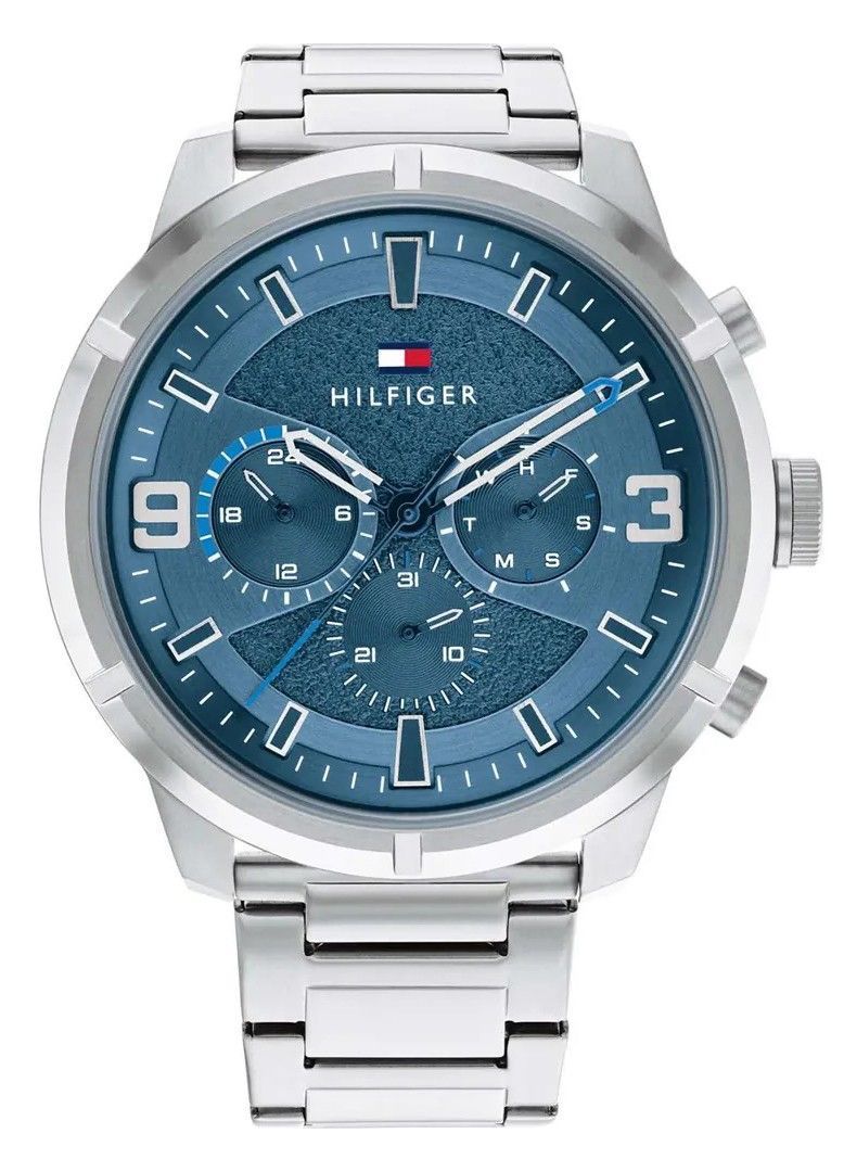 Tommy Hilfiger Link Bracelet Multifunction Blue Dial Quartz 1792077 Men's Watch