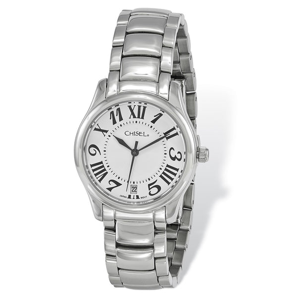 Ladies Chisel Stainless Steel White Dial Watch