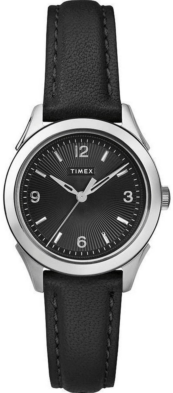 Timex Torrington Black Dial Leather Strap Quartz TW2R91300 Women's Watch