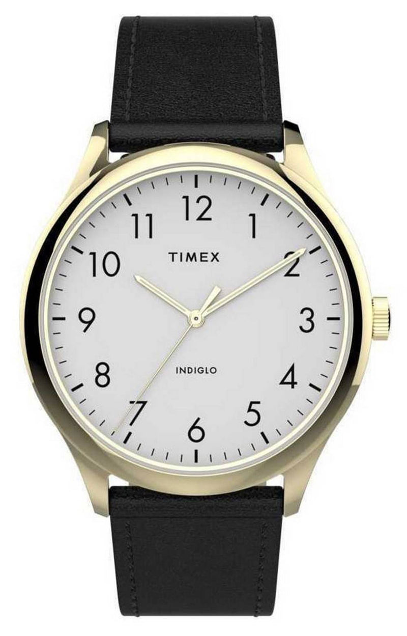 Timex Easy Reader White Dial Quartz Leather Strap TW2T71700 Men's Watch