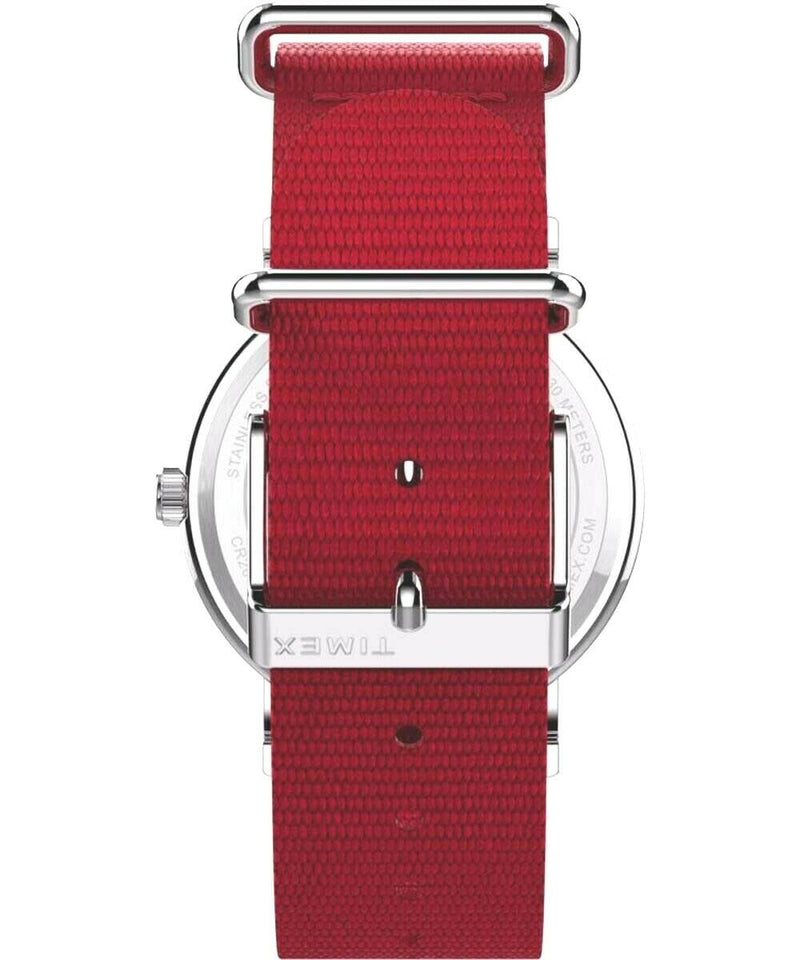 Timex x Peanuts NASA TW2T82600 Weekender   38mm Red Fabric Strap Watch