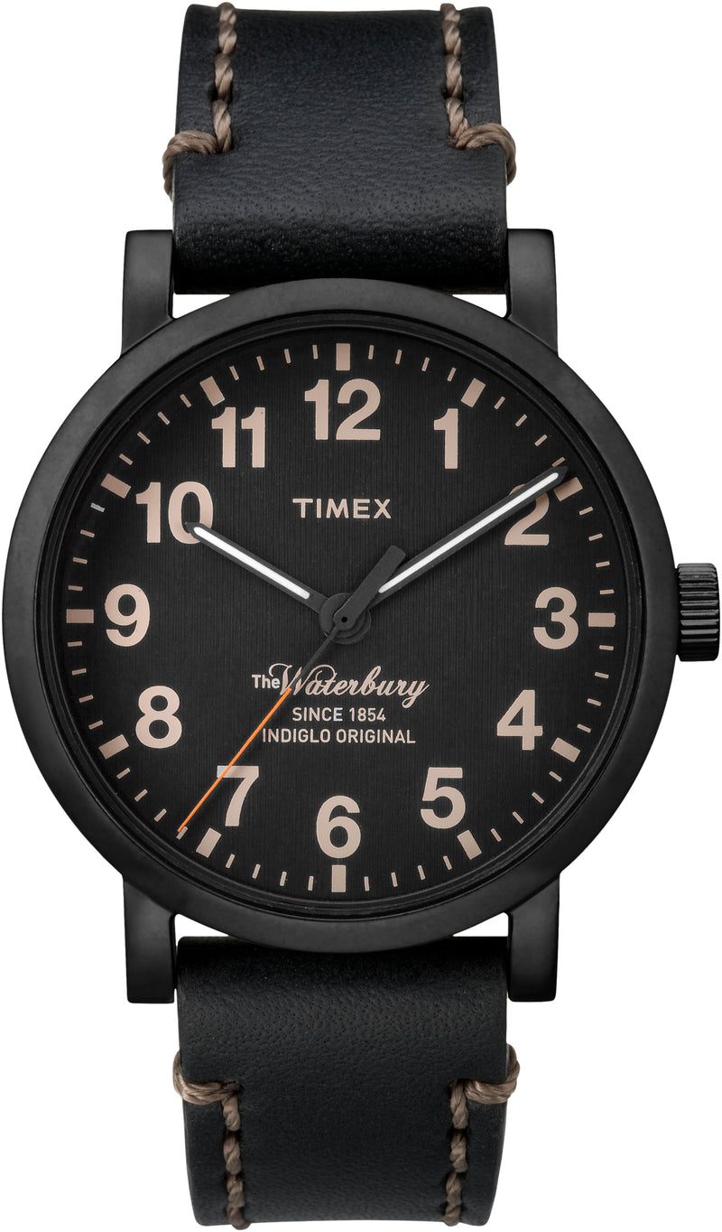 Timex TW2P59000 Waterbury 40mm Leather Strap Watch