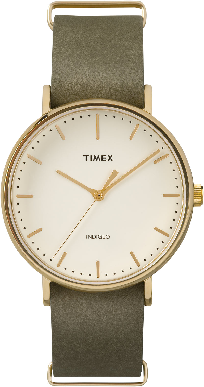 Timex TW2P98000 Fairfield Slip-Thru 41mm Leather Strap Watch