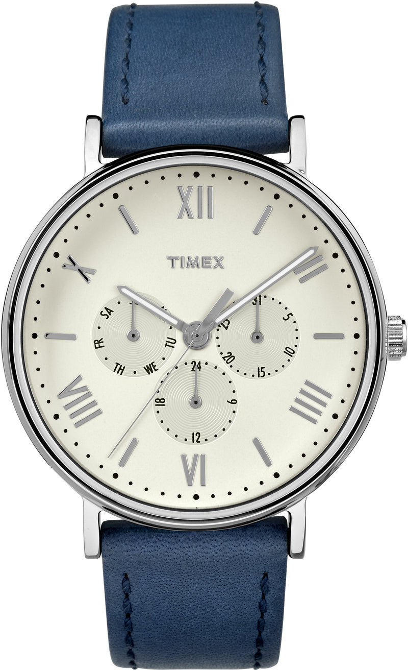 Timex Unisex TW2R29200 Southview Multifunction Blue Leather Strap Watch