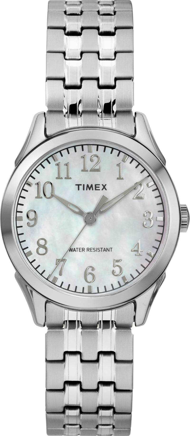 Timex Women's TW2R48300 Briarwood Silver-Tone/MOP Stainless Steel Expansion Band Watch