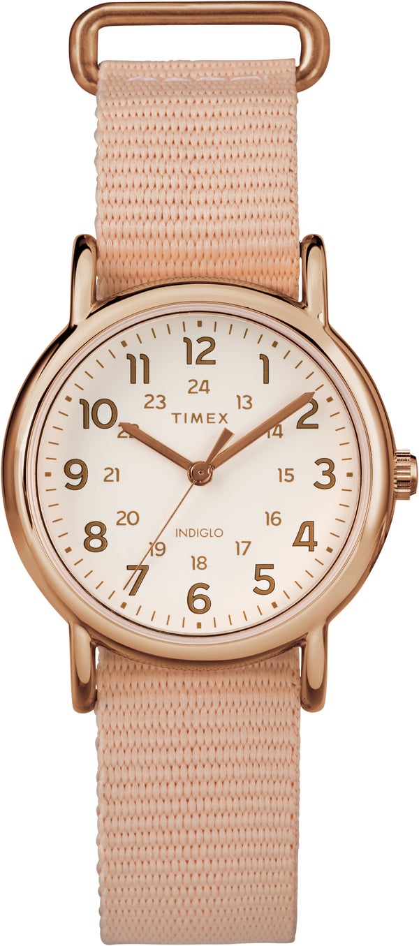 Timex TW2R59900 Women's 31mm Weekender Pink Nylon Strap Watch