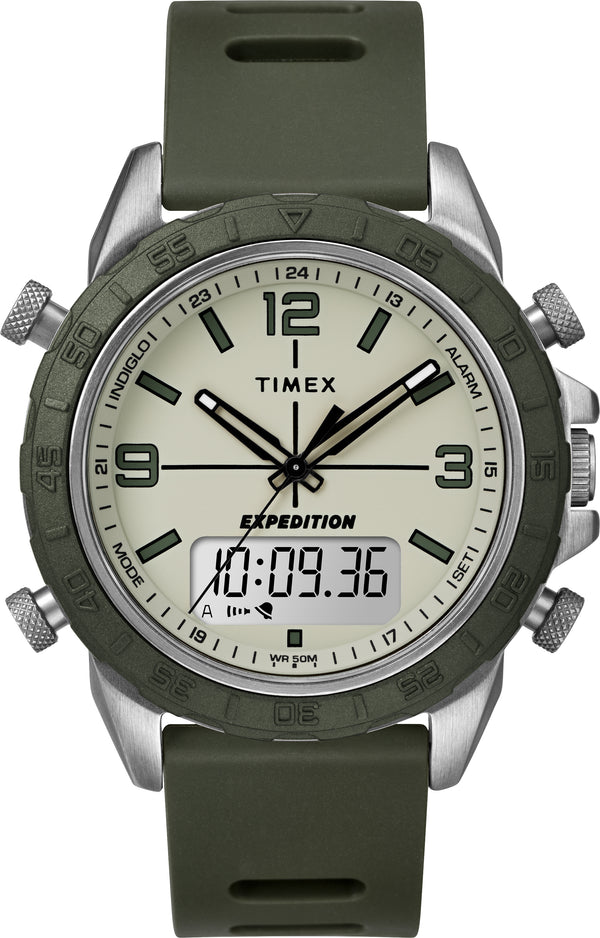 Timex TW4B17100 Expedition    Pioneer Combo 41mm Quick-Release Silicone Strap Watch