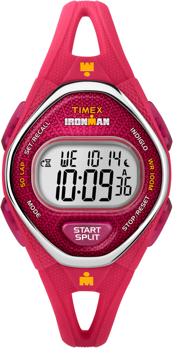 Timex Womens TW5M10700 Sleek 50 Mid-size Pink Spot Watch