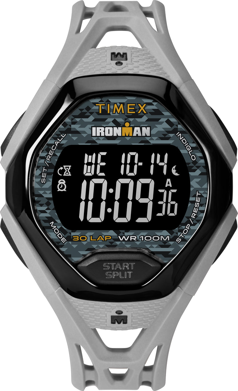 Timex Men's TW5M23800 Ironman Sleek 30 Gray/Black Resin Strap Watch