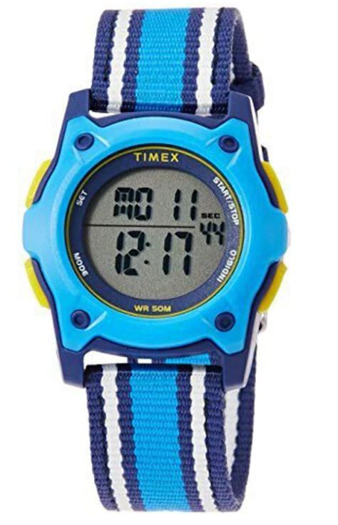 Timex Time Machines Blue and Yellow Watch