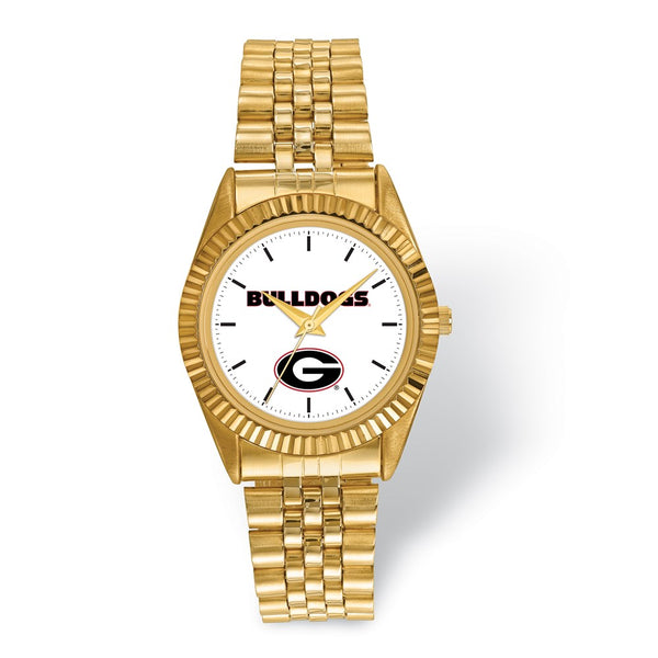 LogoArt University of Georgia Pro Gold-tone Gents Watch