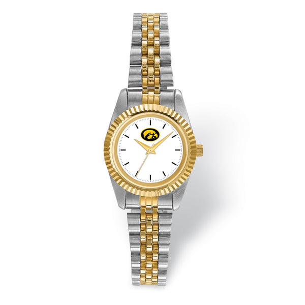 LogoArt University of Iowa Pro Two-tone Ladies Watch