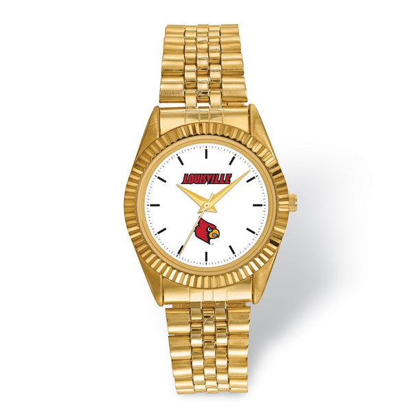 LogoArt University of Louisville Pro Gold-tone Gents Watch