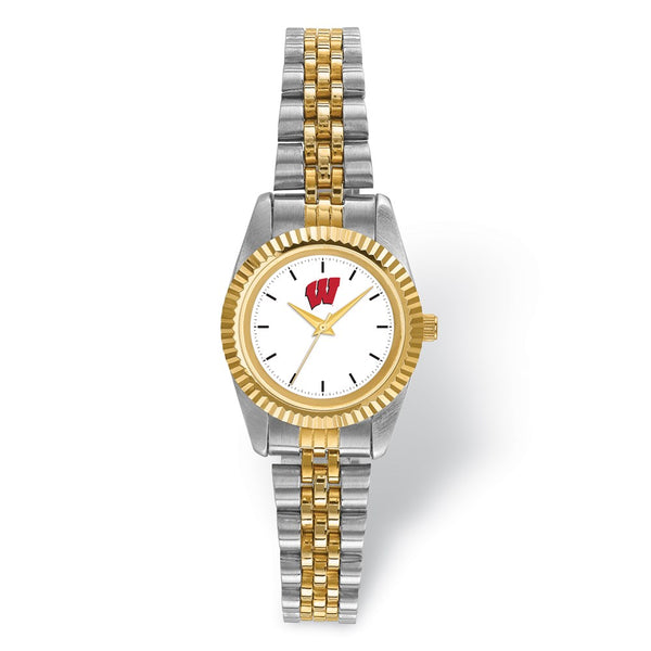 LogoArt University of Wisconsin Pro Two-tone Ladies Watch
