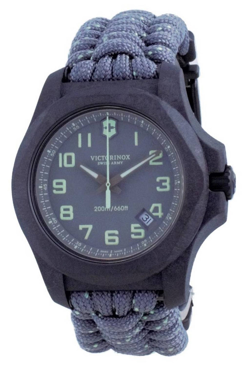 Victorinox I.N.O.X. Carbon Grey Textile Diver's Quartz 241861 200M Men's Watch