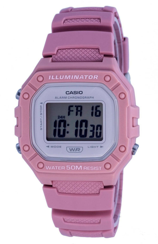 Casio Youth Digital Resin Quartz W-218HC-4A W218HC-4 Women's Watch